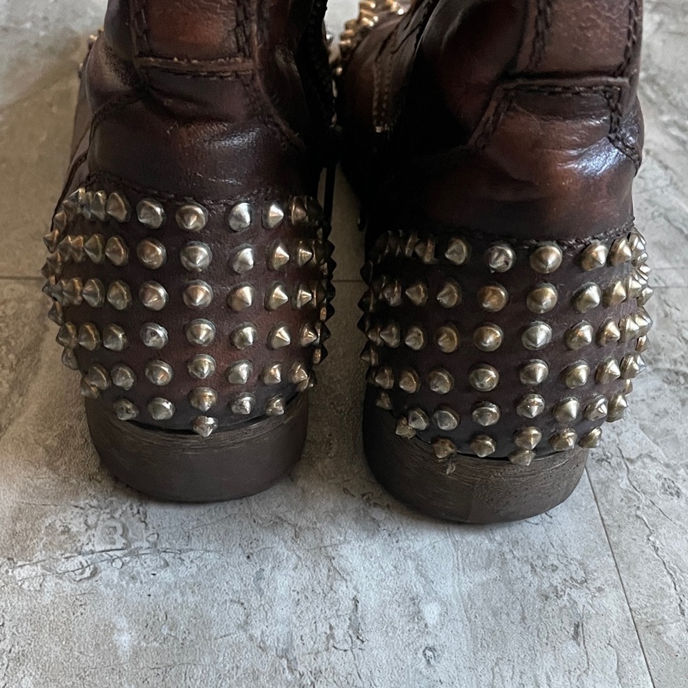 Steve Madden Tarnney Leather Spiked
Combat Boots - Picture 4 of 6